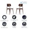Flash Furniture Verona Commercial Grade Solid Wood Dining Chairs w/Curved Oval Backrests in Antique Copper, 2PK 2-XU-CH10367-3-ANTCPR-GG - alternate 2